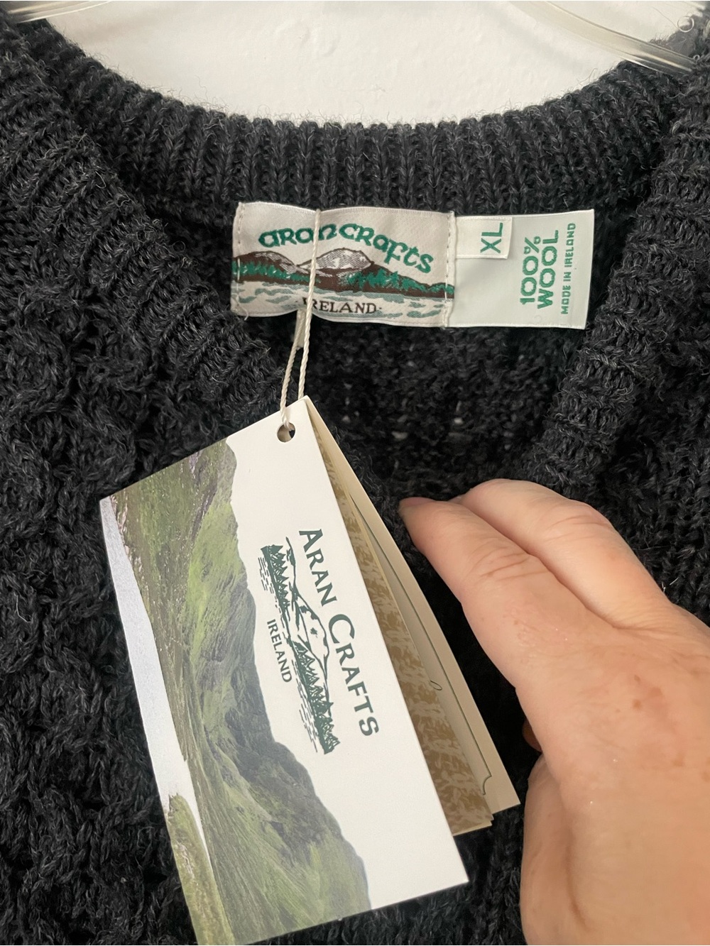Aran Crafts Wool Knit Crewneck Sweater - Picture 2 of 3